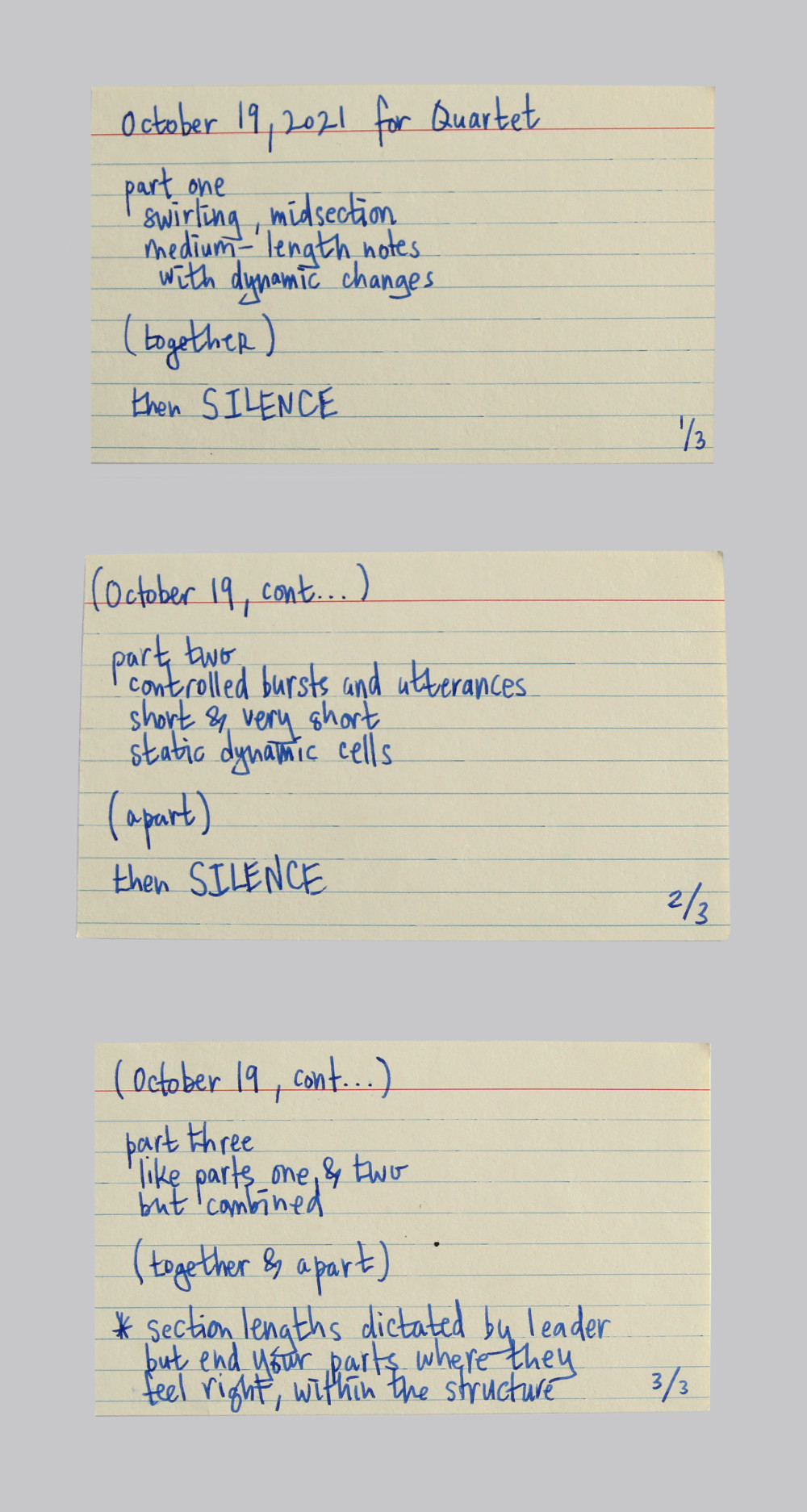 picture of the score for Swirling Together etc...